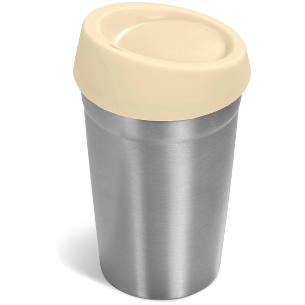 Kooshty Rise Stainless Steel & Plastic Double-Wall Tumbler - 350ml - Cream