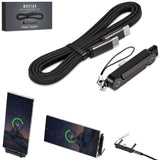 Compact 2-in-1 Fast Charge Cable & Type-C Phone Stand