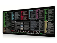XL Excel Cheat Sheet Desk Mat / Mousepad