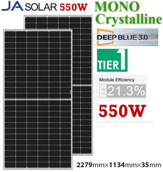 Solarix JA 550W Mono Crystalline Half Cell Solar Panel