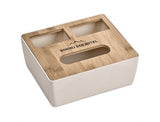 Okiyo Kushami Bamboo Fibre Desk Caddy Tissue Box