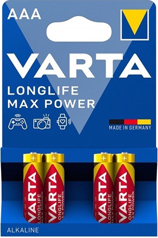 Pack of 4 Alkaline AAA Batteries