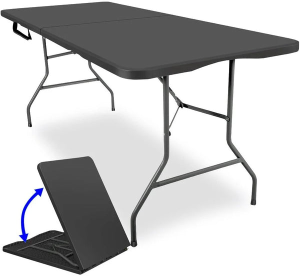 Heavy-Duty Black Folding Table
