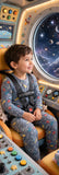 Boys Rocket Pyjama 2pc Set Wholesale