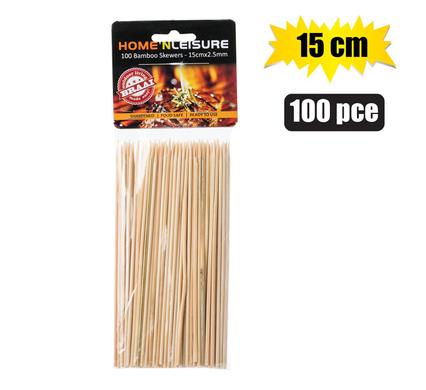 SKEWERS BAMBOO 15cm 100PCE 2.5mm