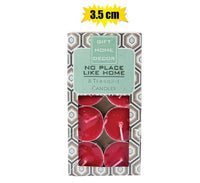 CANDLE TEA-LIGHT RED 3.5CM BOX OF 8