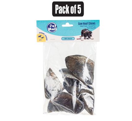 PET DOG CHEW COW HOOVES PACK OF 5