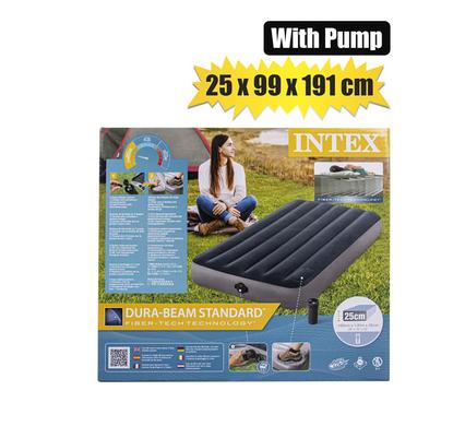 INTEX AIRBED WITH PUMP 99x191x25cm