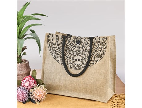 Okiyo Kashira Jute Tote Bag