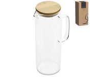 Okiyo Hamana Glass & Bamboo Water Jug - 1.5 Litre