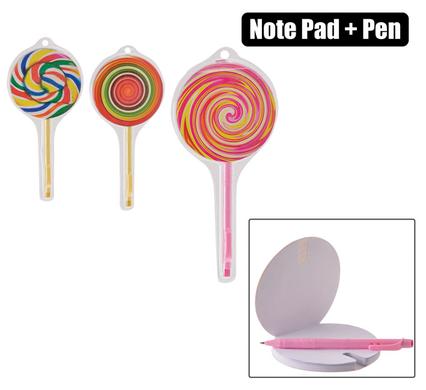 NOTEBOOK LOLLYPOP WITH PEN