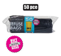 REFUSE BAG 50PC BLACK