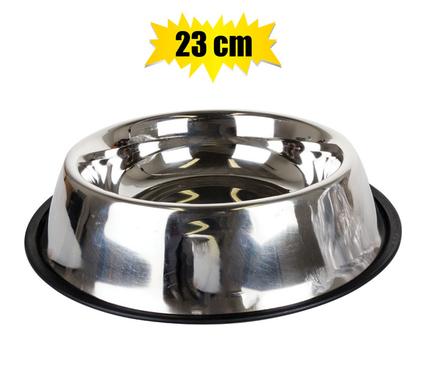 PET DOG/CAT FEEDING BOWL STAINLESS STEEL 23CM