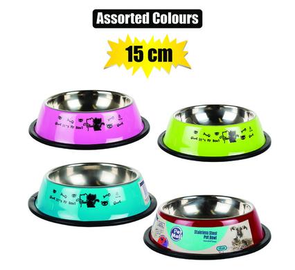 Pet Bowl Dog / Cat Bowl 15cm Stainless Steel